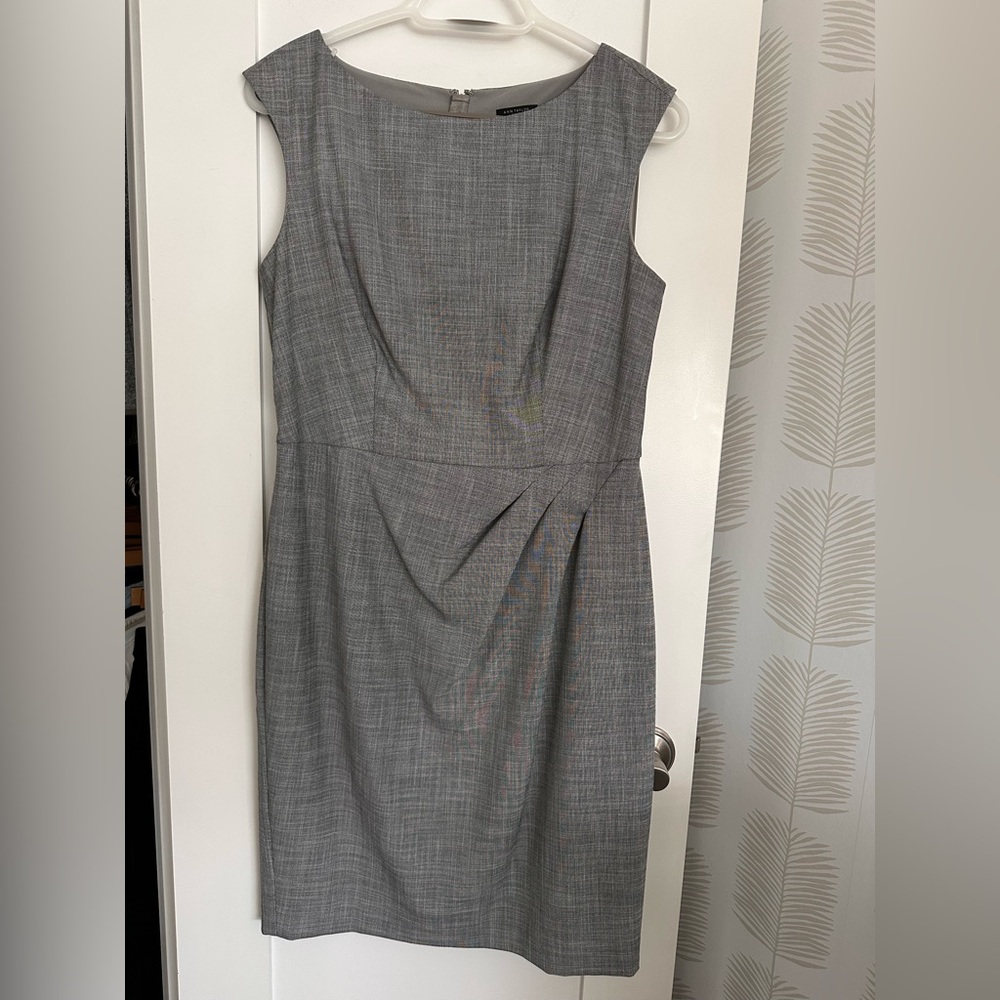 Ann Taylor Classic Gray Midi Dress